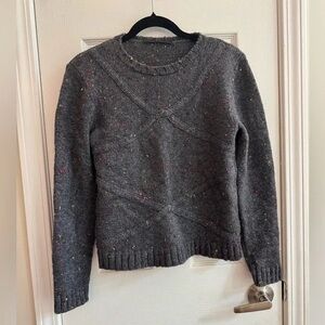 Jenni Kayne Charcoal Speckled Crew Neck Sweater